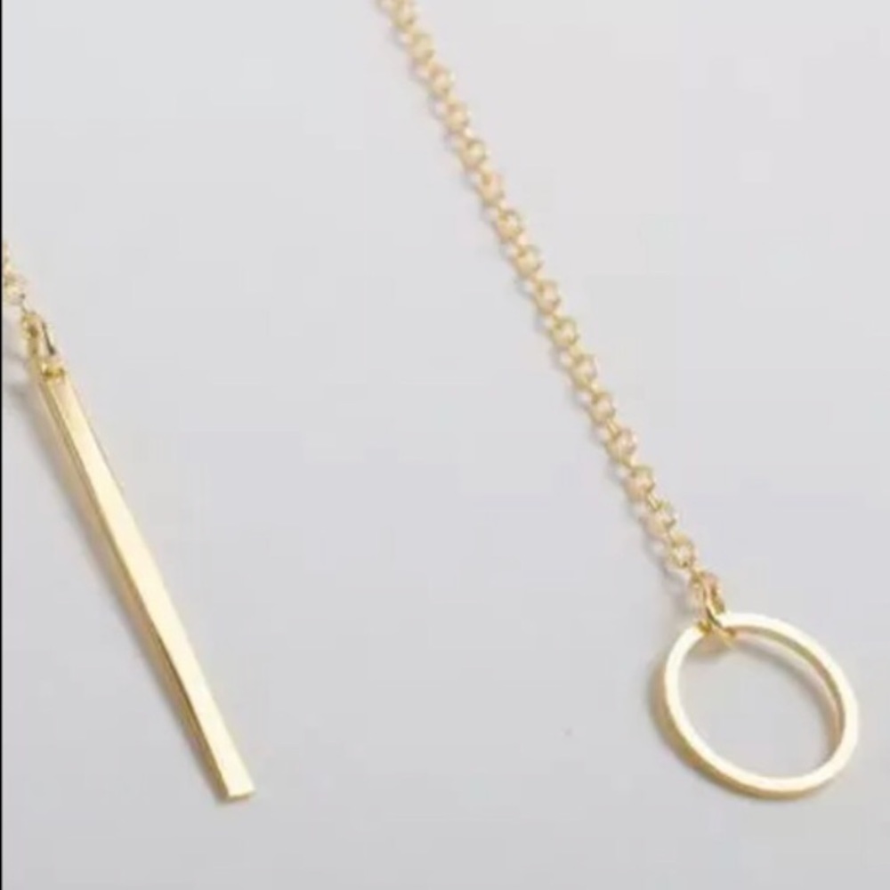 πΏ Boho Dainty Tear Drop Bar Gold Necklace - Picture 2 of 2