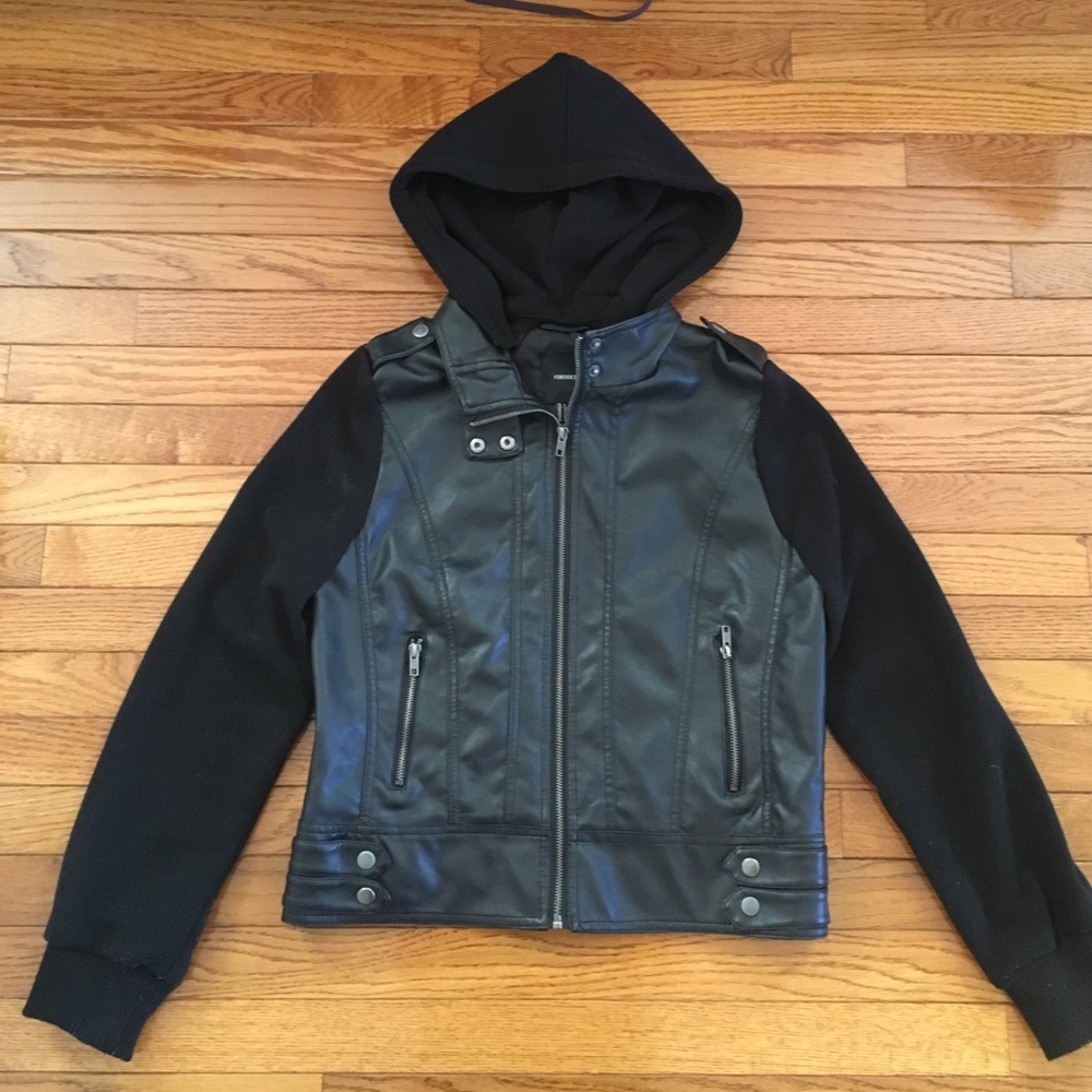 Black leather jacket