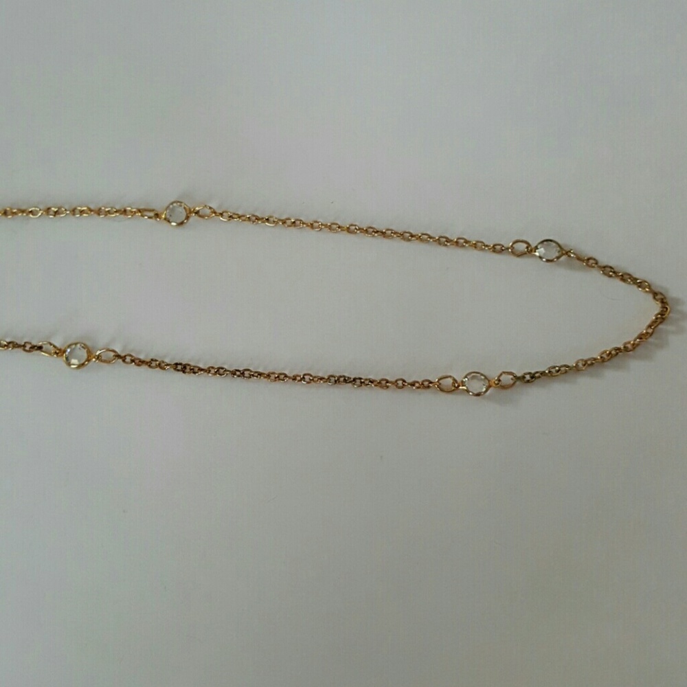 Vintage gold colored chain with crystals