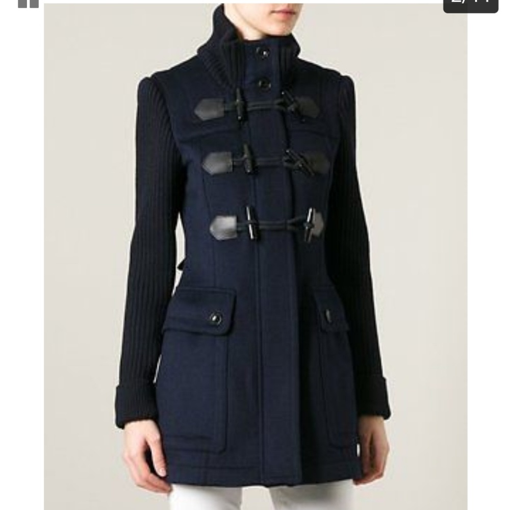 Burberry Indigo Coat US 4 Merino Wool
