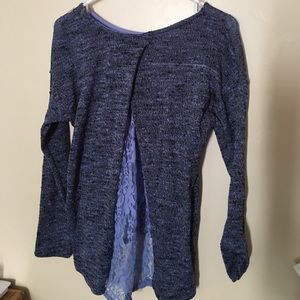 long sleeve sweater with lace