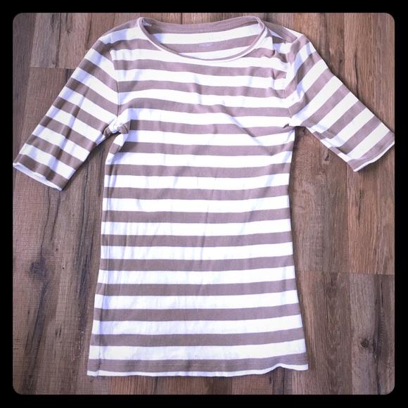 Ann Taylor Tops - Ann Taylor striped cotton stretch shirt size s