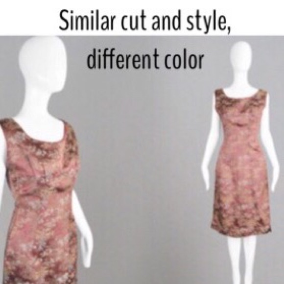 •SOLD• Vintage 1960s Lauhala Silk Dress - Picture 4 of 8