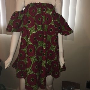 Beautiful Flare African dress. Off shoulders.