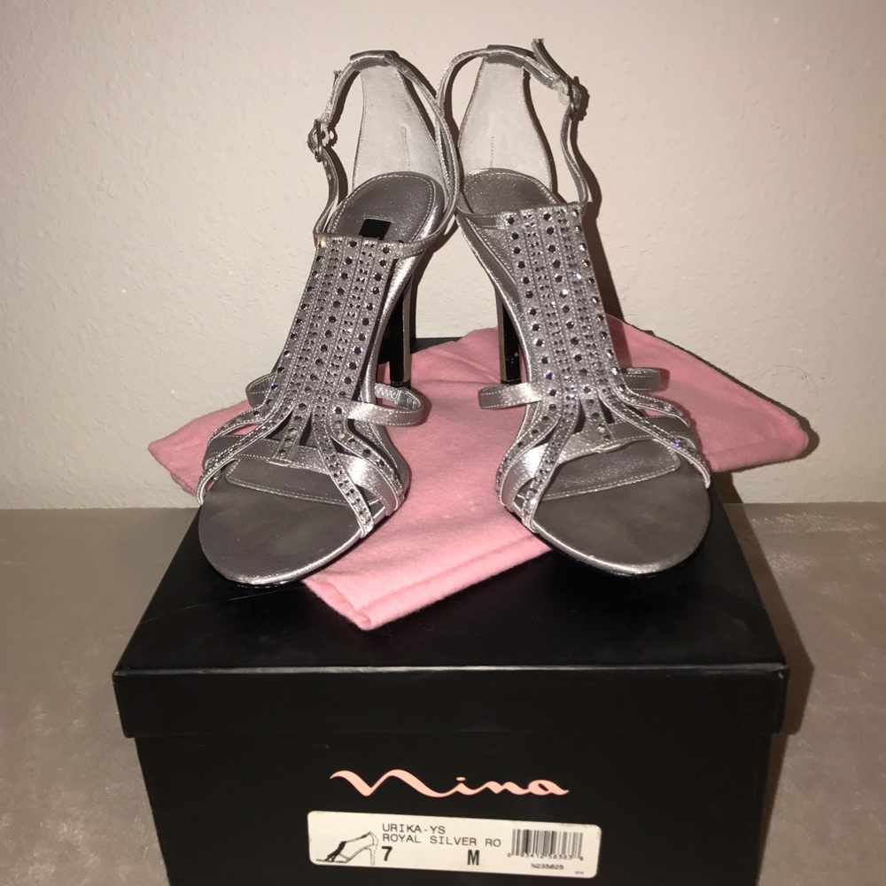 Prom/homecoming silver heels