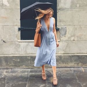 Blue and White UO Striped Dress- Kimchi Blue