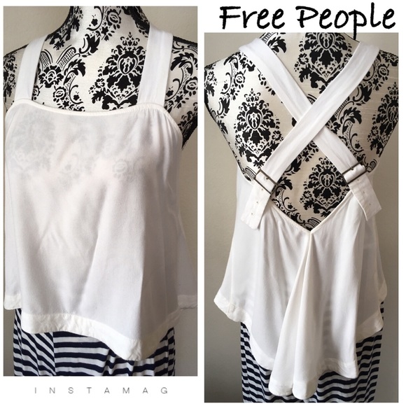 Free People Tops - Free People hi-lo cross strap top