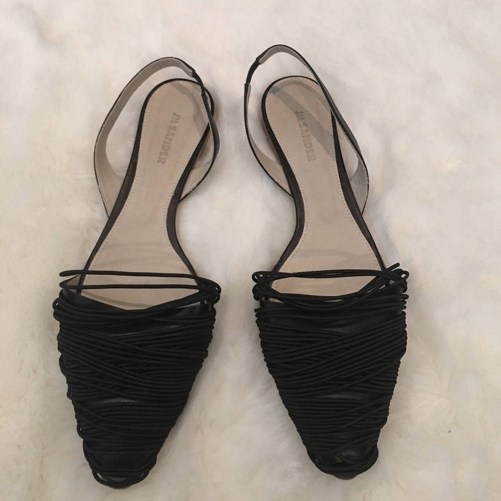 Jil Sander strap front flat