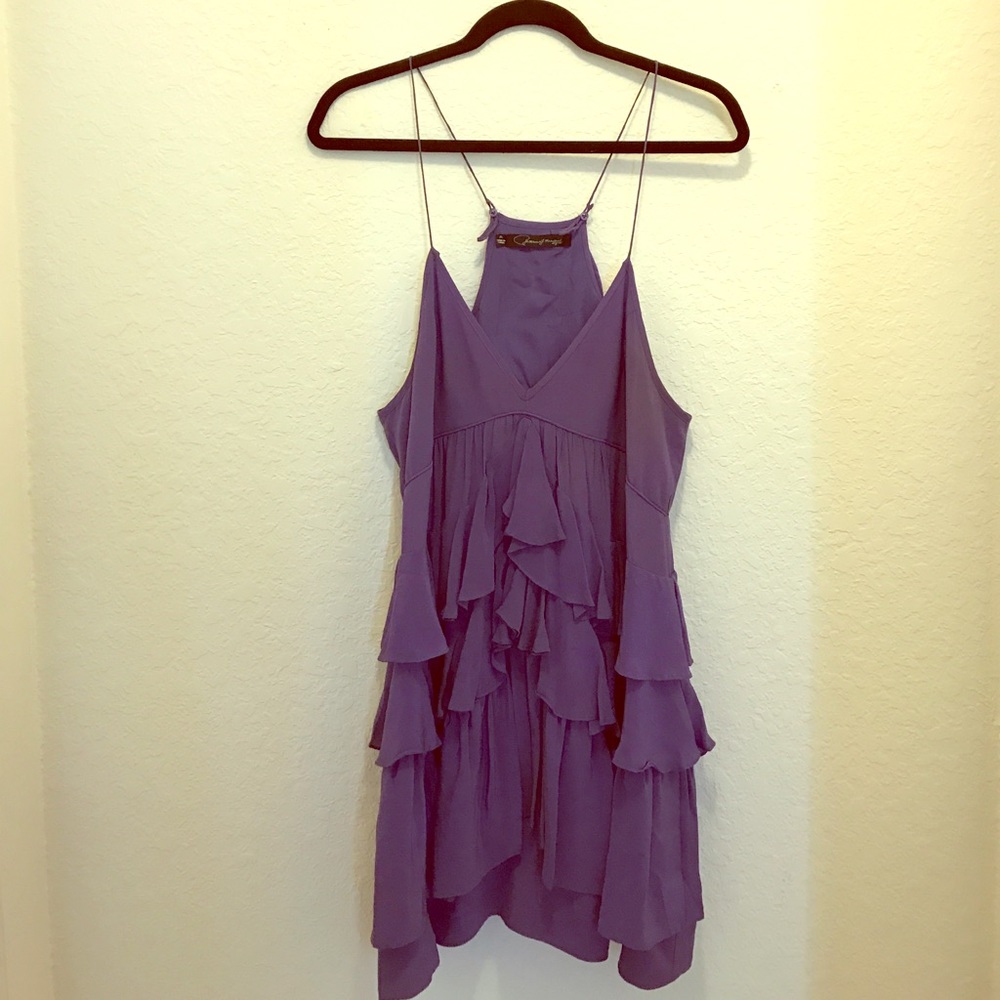 Purple Ruffled Layer Dress