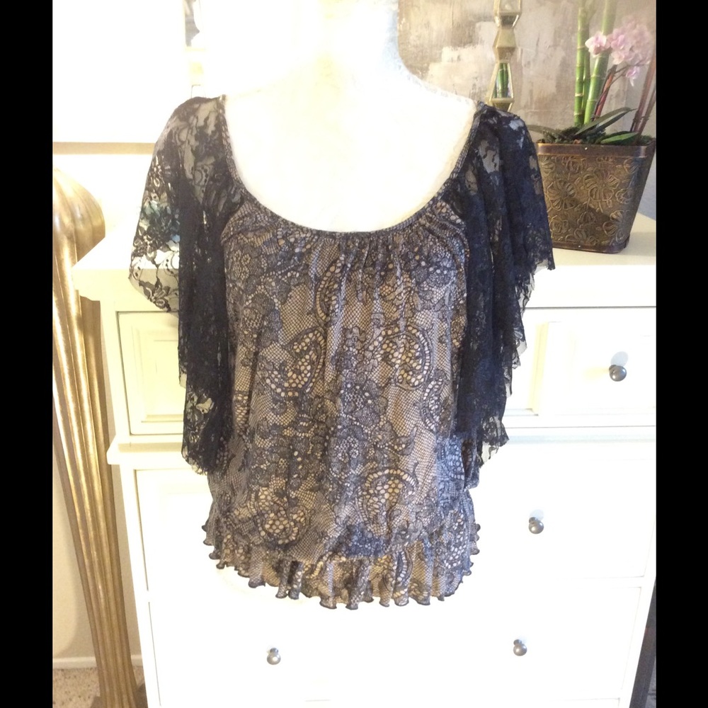 Beautiful lace sleeved top from Nordstrom.