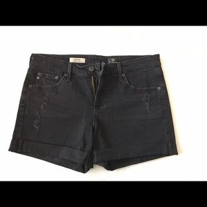 Awesome black denim shorts.