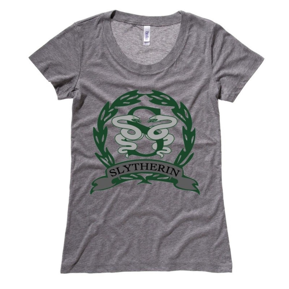 Harry Potter Slytherin Crest Grey Crew Neck