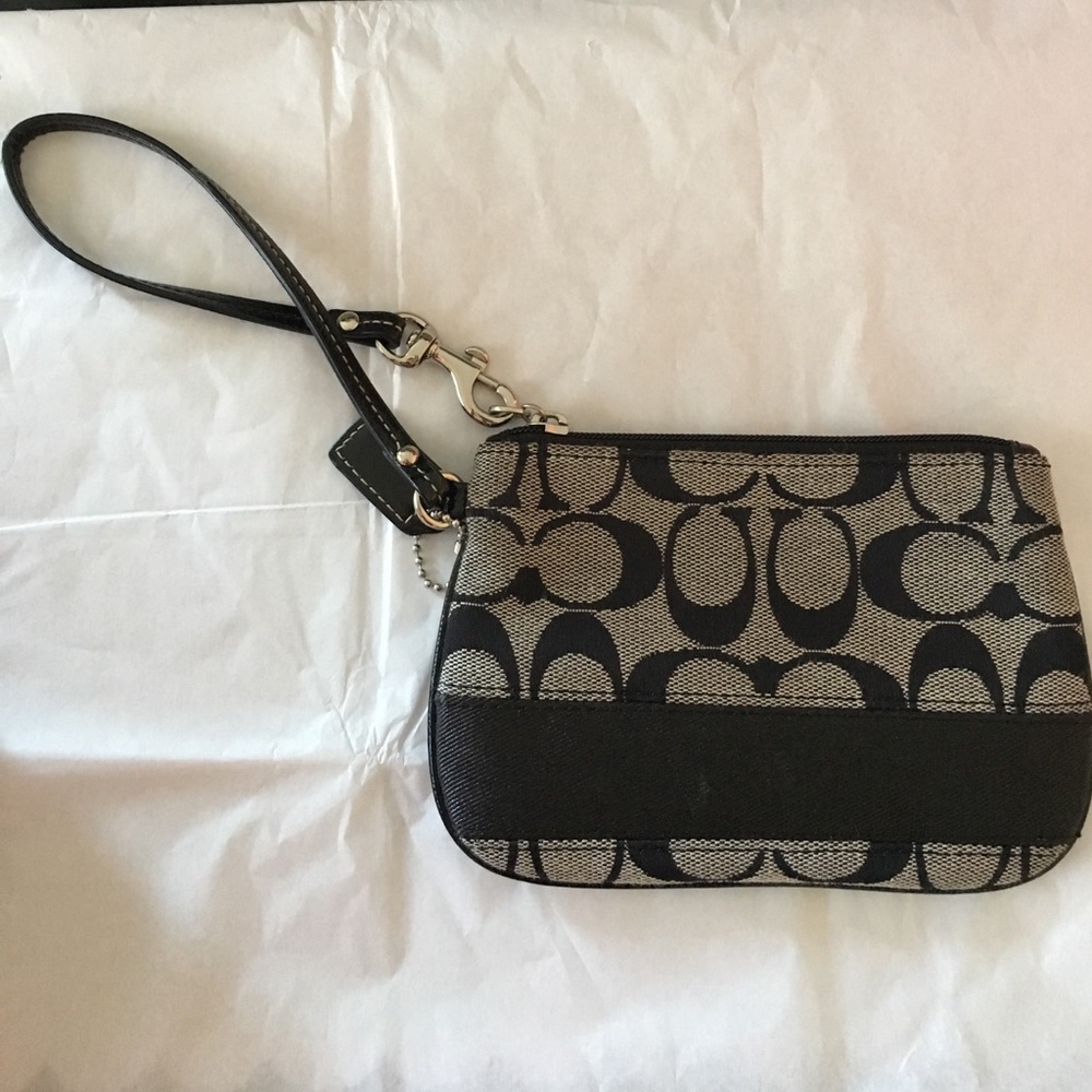 COACH Signature "C" Black Wristlet