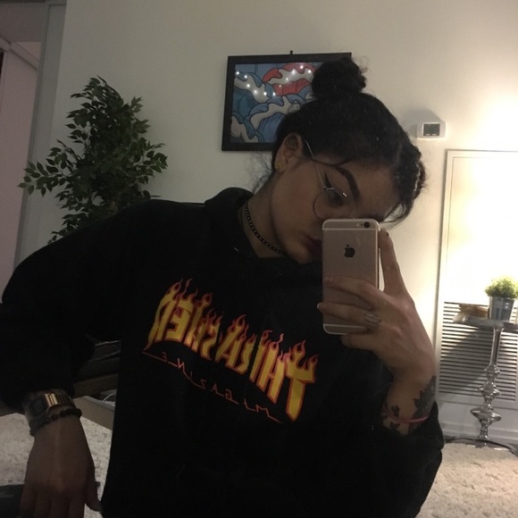 Urban Outfitters Tops - ⚡️SALE TODAY ONLY🌿 Black Thrasher Graphic Hoodie