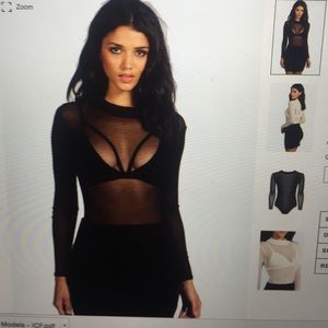 Mesh black body suit