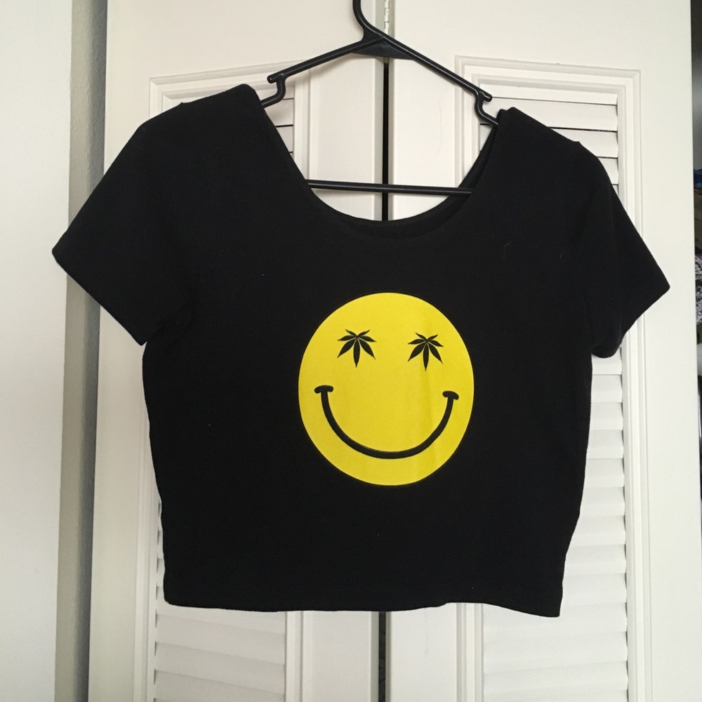Growing Gardens smiley crop top