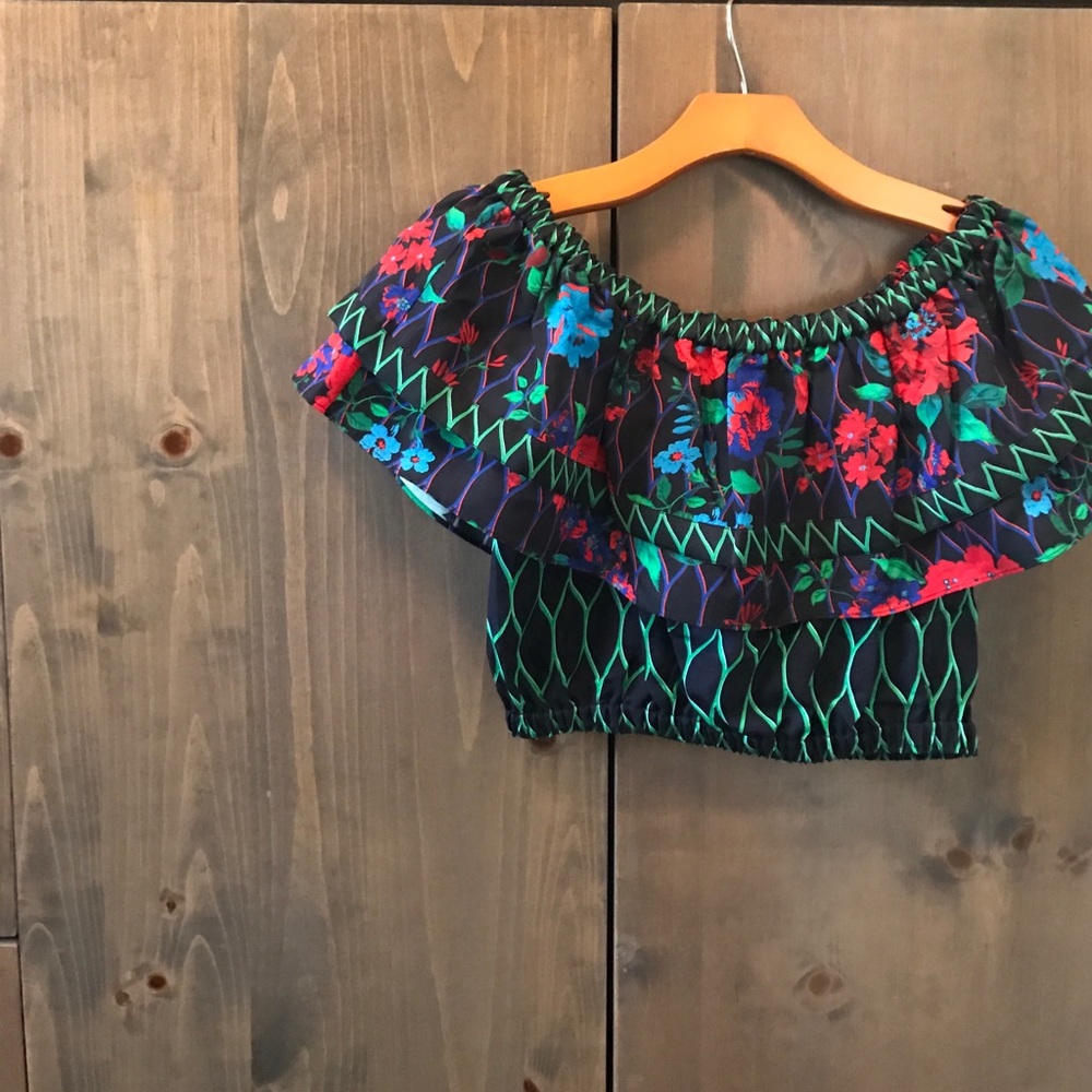 H&M x Kenzo Off Shoulder Patterned Top NWT