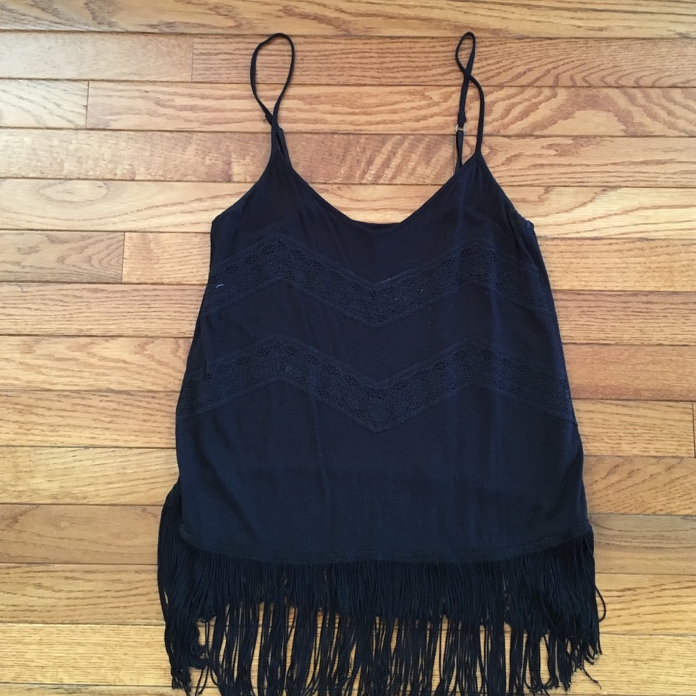 Black fringe tank