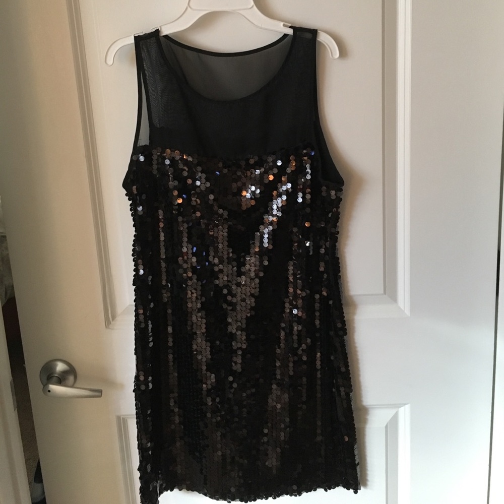 Forever 21 Black sequin cocktail dress