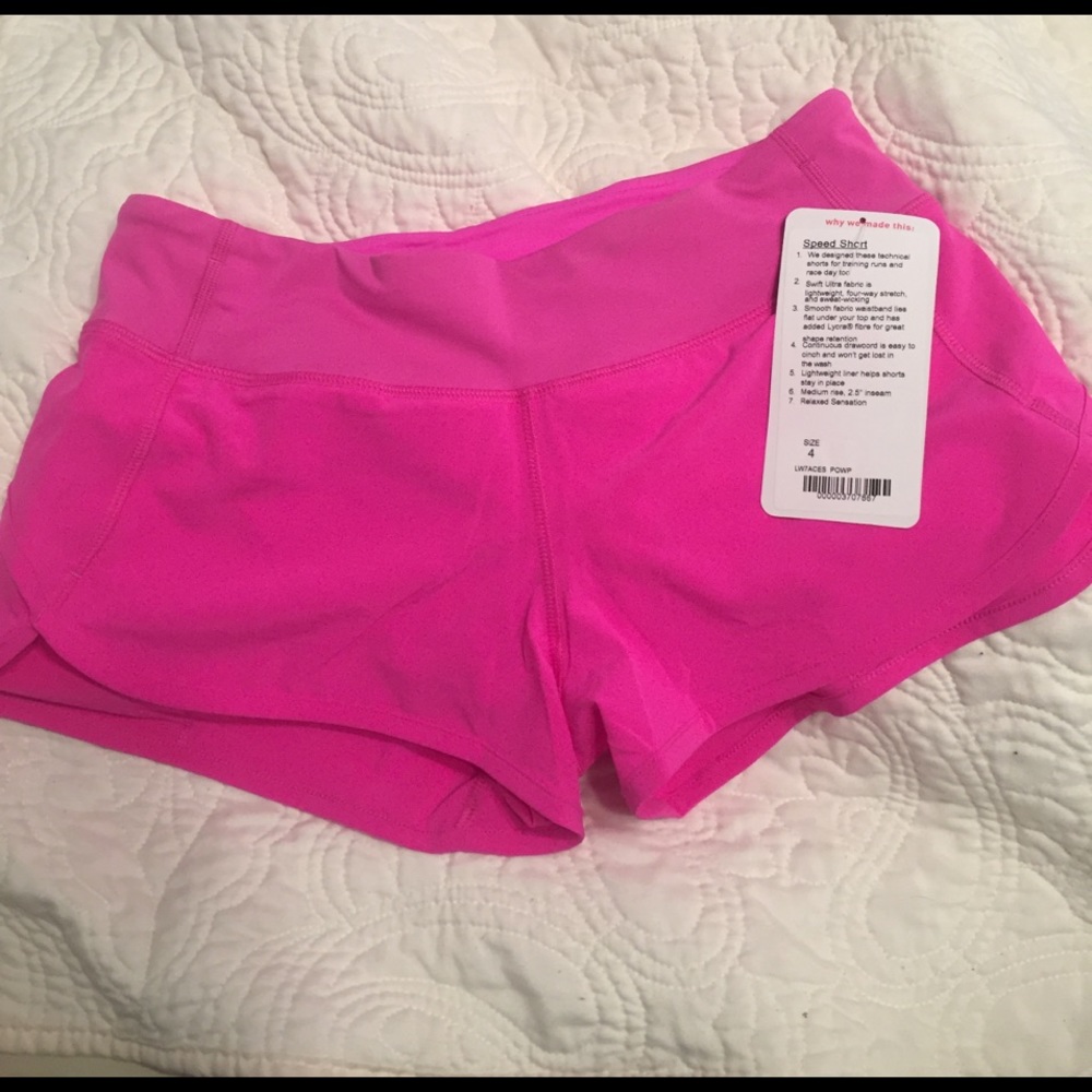 NWT Lululemon Speed Short Size 4
