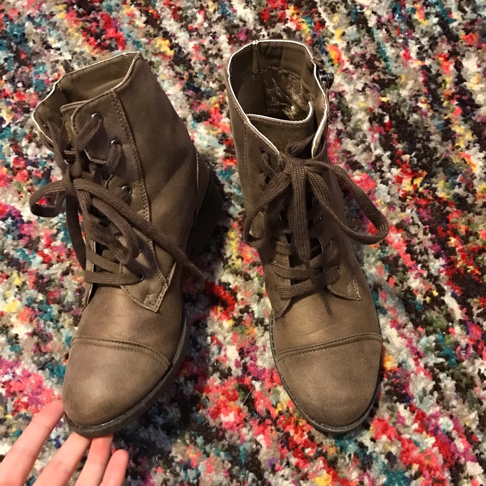 Taupe booties