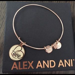 Alex & Ani Rose Gold Love bracelet