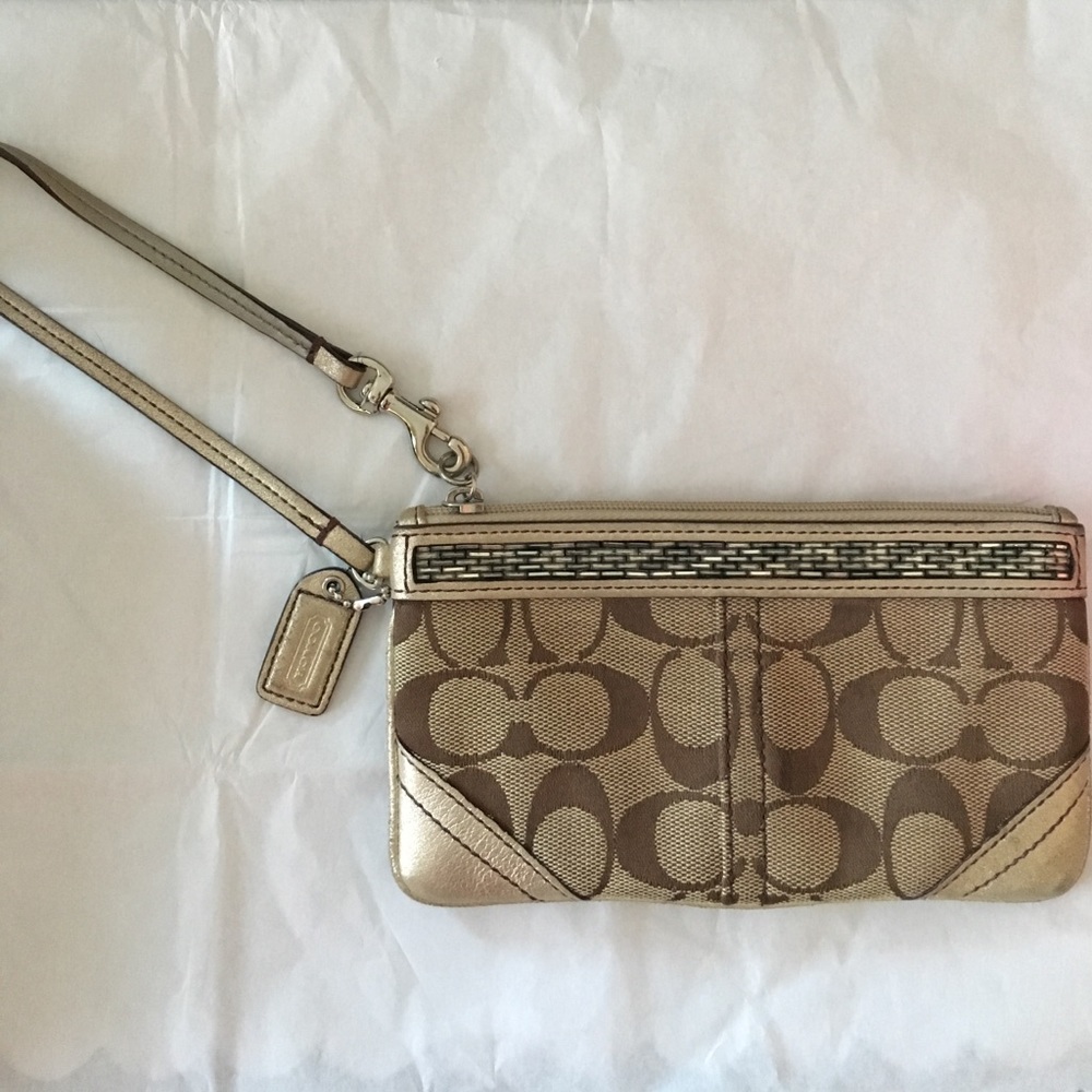 COACH Tan Signature "C" Wristlet