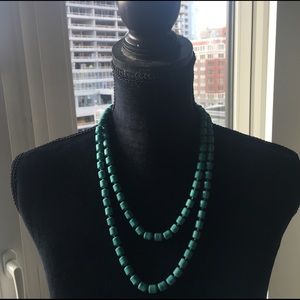 Teal Marbled Necklace