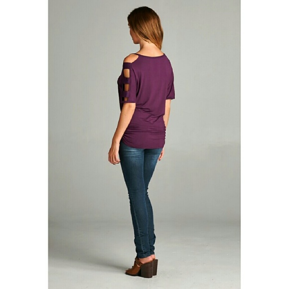 Dreamy Purple Cutout Sleeves - Picture 2 of 4