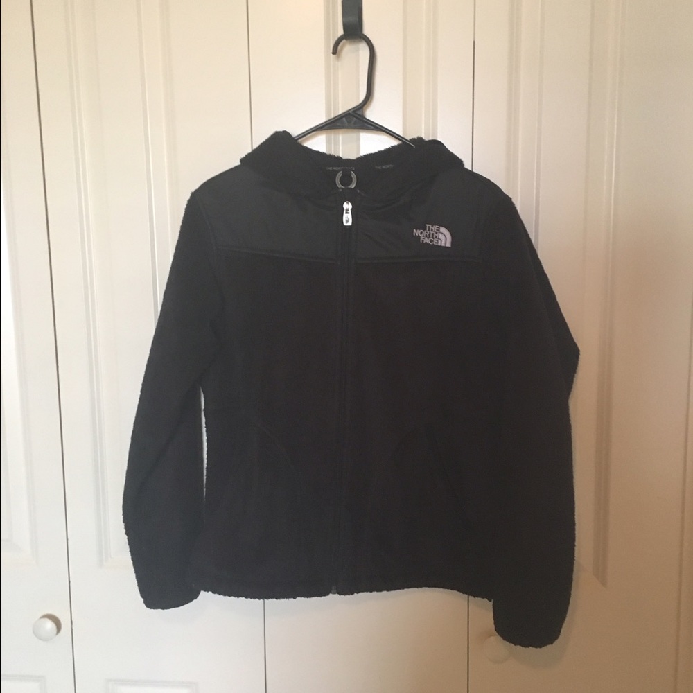 North Face Black Fleece Hoodie Jacket size M