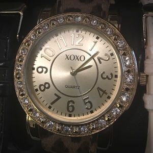 XOXO Watch interchangeable bands gold face