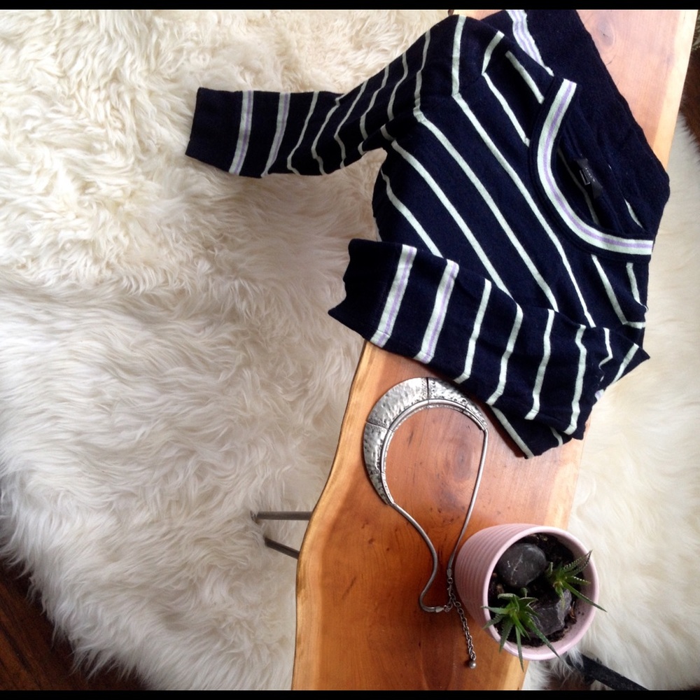 J Crew sz small Merino Wool Striped Tippi Sweater