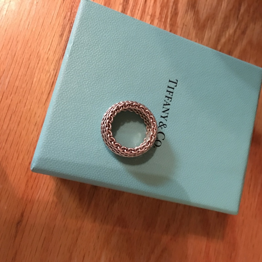 Tiffany somerset mesh ring like new