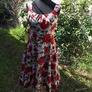 Maggy London Print Flowers Dress,size 6