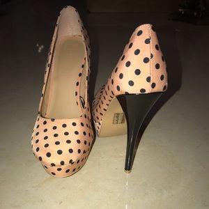 Polka dot pink heels
