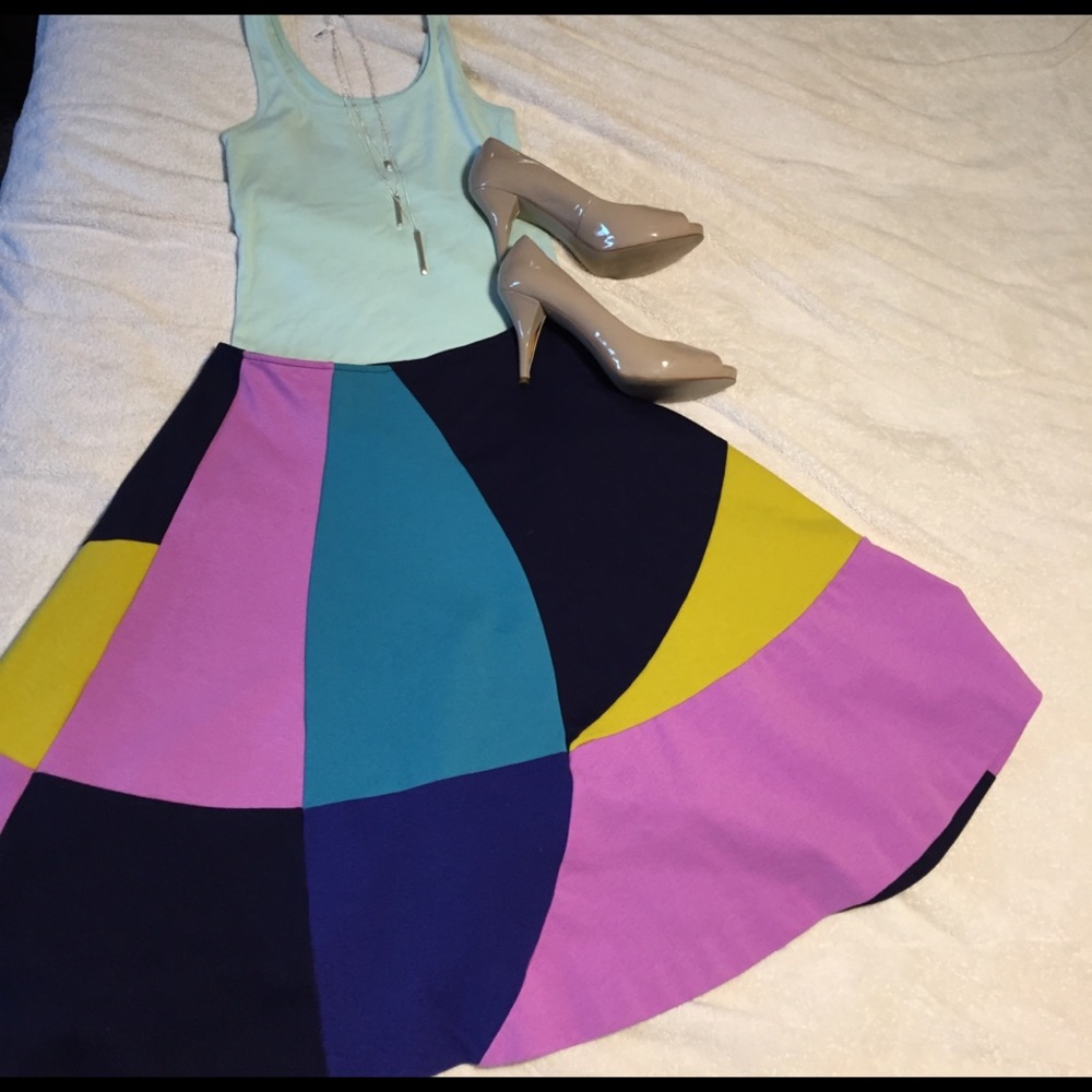 Gorgeous colorblock Boden skirt