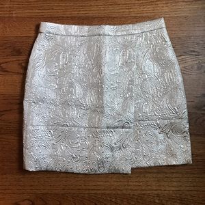 J. Crew • Origami Skirt in Metallic Matelassé