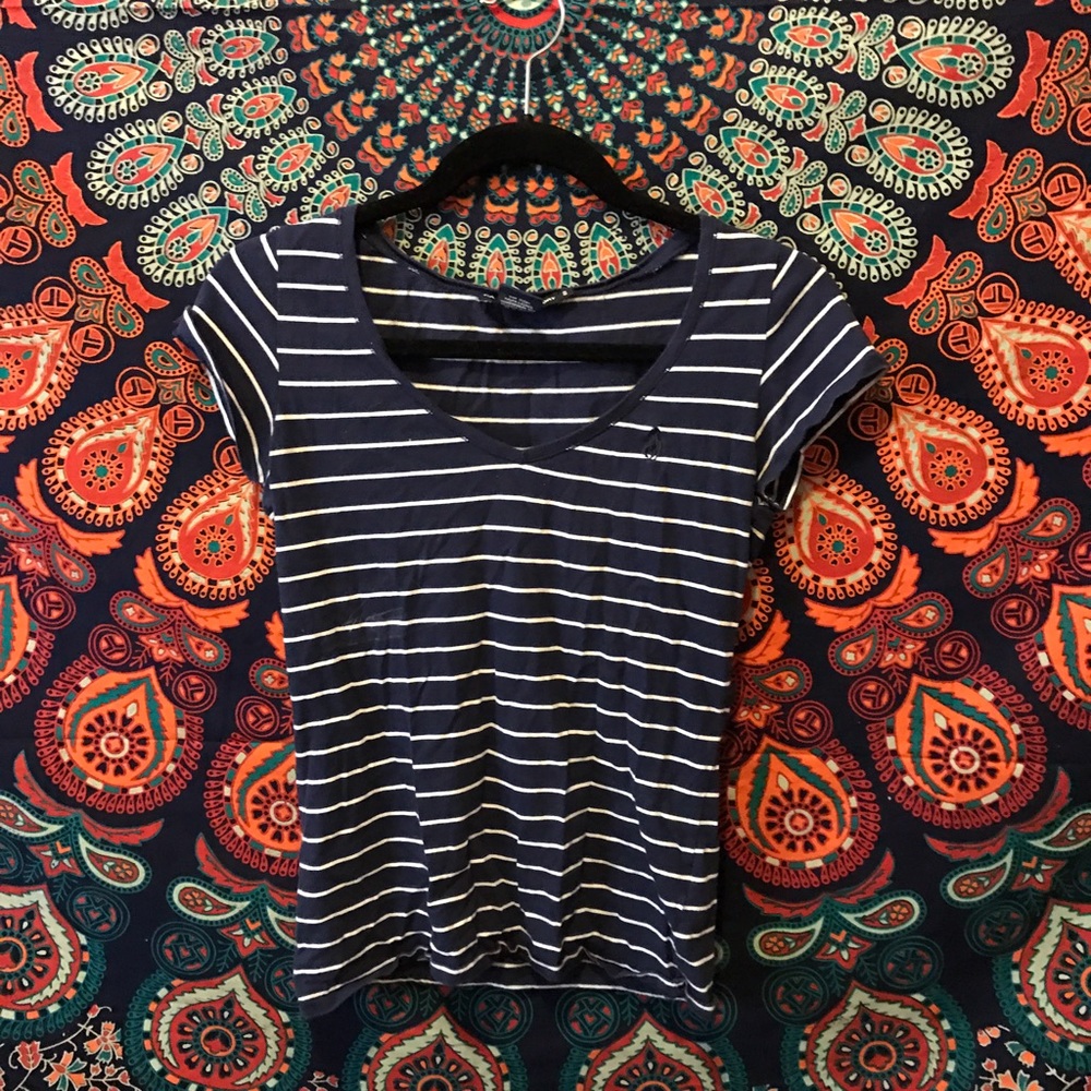 Navy and blue shirt sleeve Ralph Lauren Polo