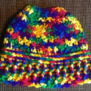 Variegated Mexicana messy bun hat!!!