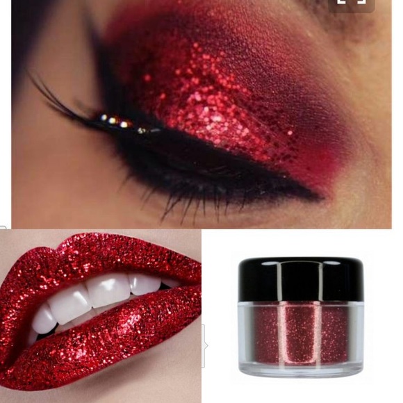 Three Lip Eye Glitters Black Red And Silver