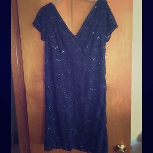 Navy Sequined Dress