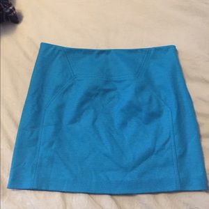 DVF Blue Wool Mini Skirt