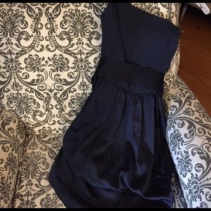 Midnight blue one shoulder dress