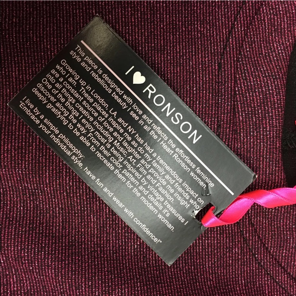 NWT Black and Pink Metallic Longsleeve Sweatshirt - Picture 8 of 8