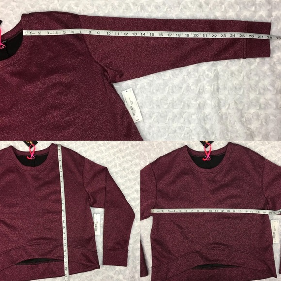 NWT Black and Pink Metallic Longsleeve Sweatshirt - Picture 6 of 8