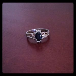 Sterling Silver Black Sapphire Avon Ring