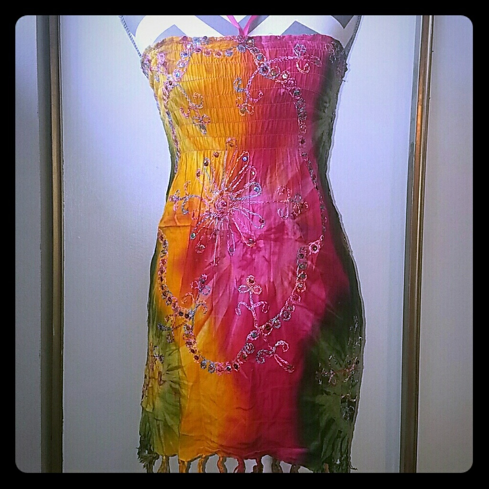 Beautiful bohemian tye dye tube top