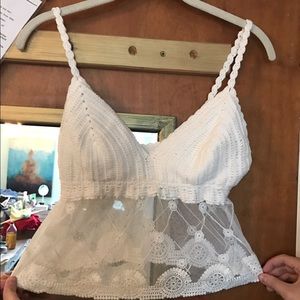 Crochet and lace festival top