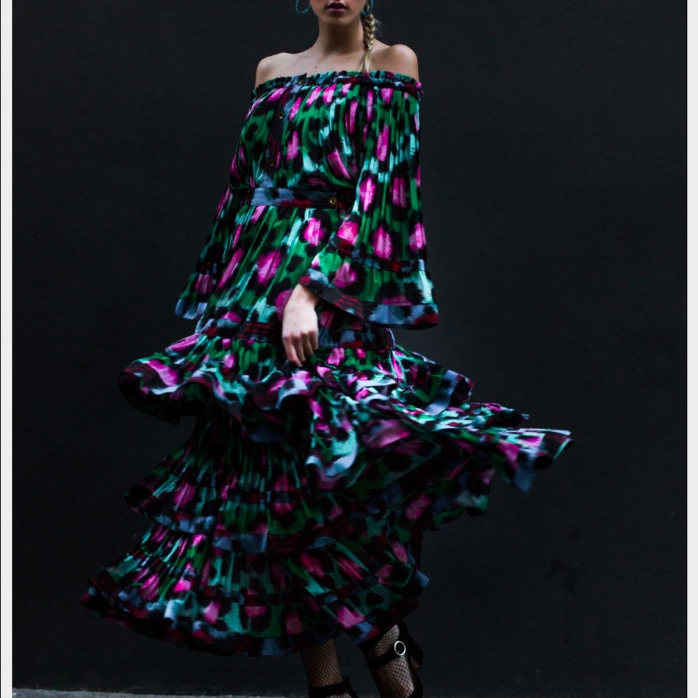 H&M x Kenzo Pleated Chiffon Skirt NWT