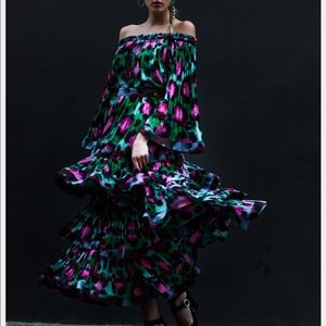 H&M x Kenzo Pleated Chiffon Skirt NWT